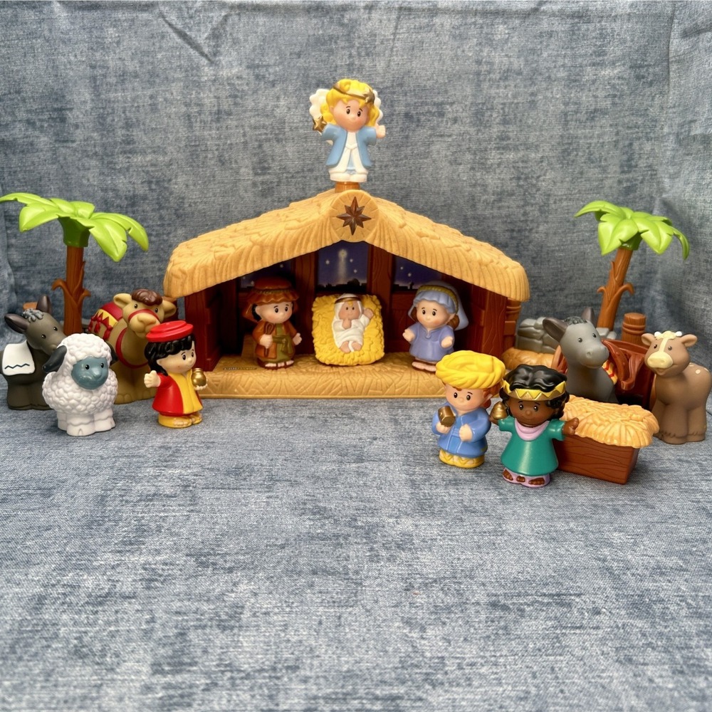 Fisher-Price Little People Deluxe Christmas Story Nativity Set 12 Figures 99%